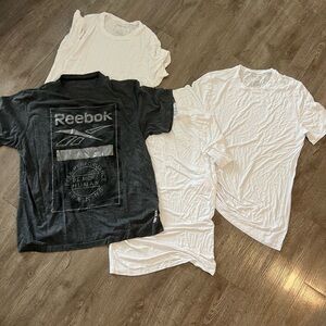 Reebok Charcoal Graphic Tee and White T-Shirt Collection